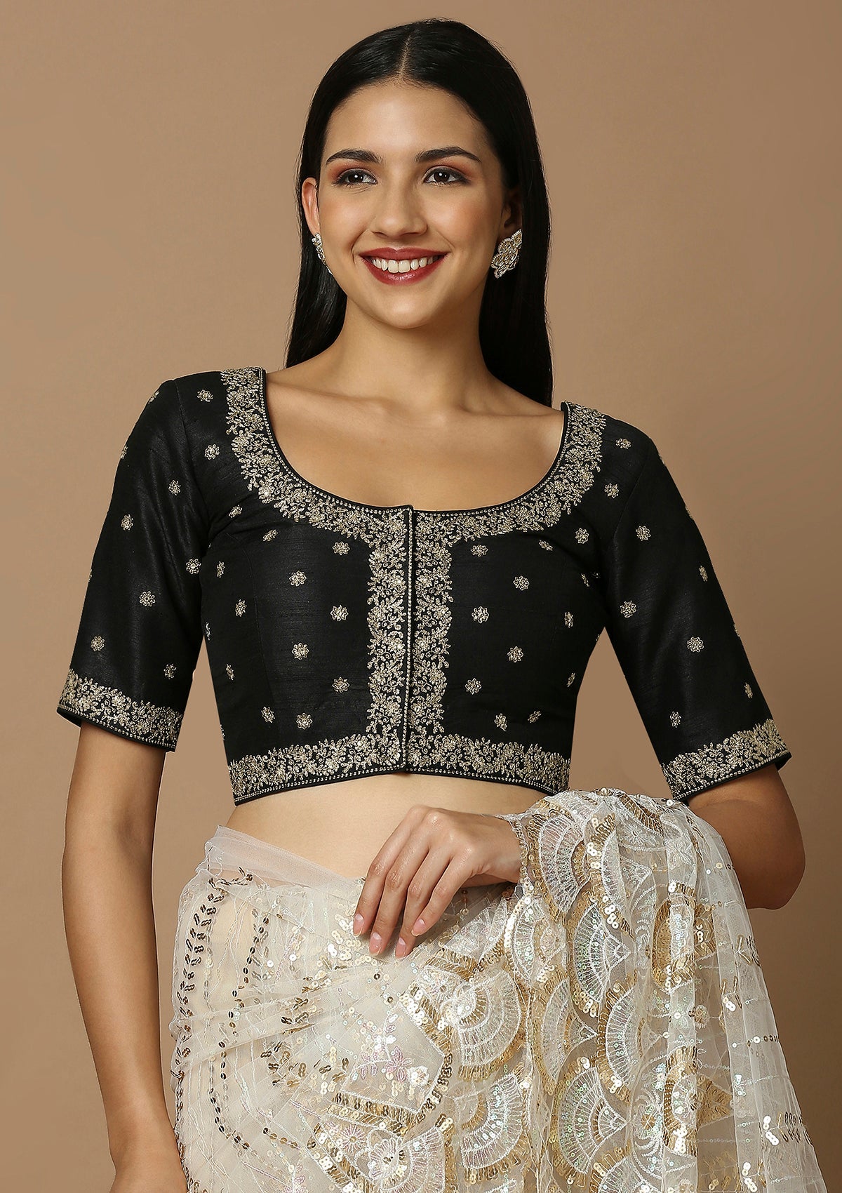 Buy Black Blouses for Women by SALWAR STUDIO Online