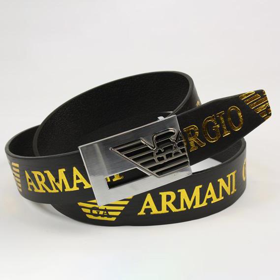 ARMANI Men Fashion Smooth Buckle Belt Leather Belt