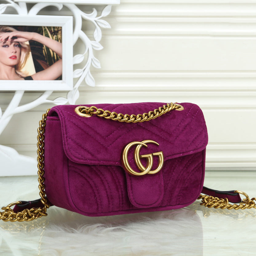 G U C C I Classic Chain Satchel Bag Shopping Shoulder Bag