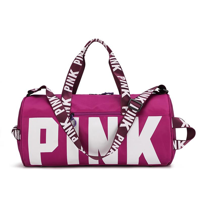 Women Pink Travel Bag Female Fitness Training Duffle Bag for Tri