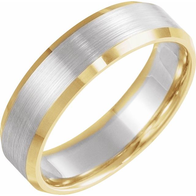 6mm 14k Yellow Gold Beveled Edge Wedding Ring – AS2 Diamonds