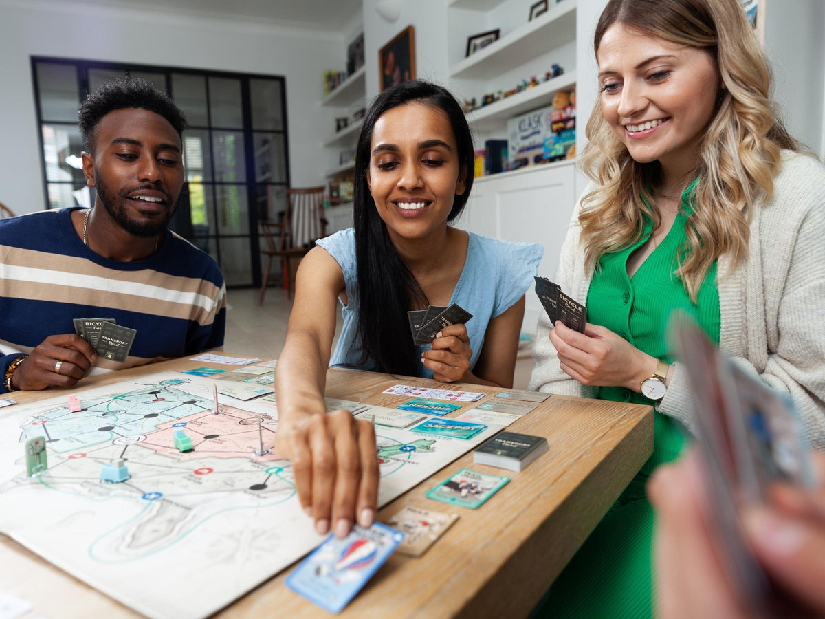 Group of people playing USPS Great American Mail Race