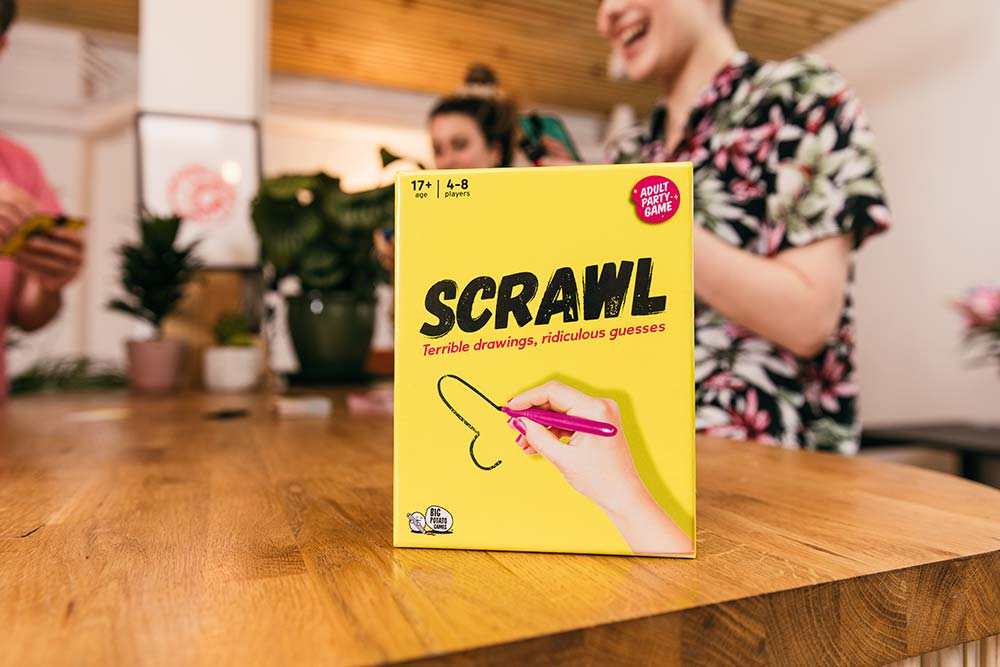 Scrawl: Adult Board Game | Terrible Drawings and Ridiculous Guesses | Hilarious Board Game for Adults