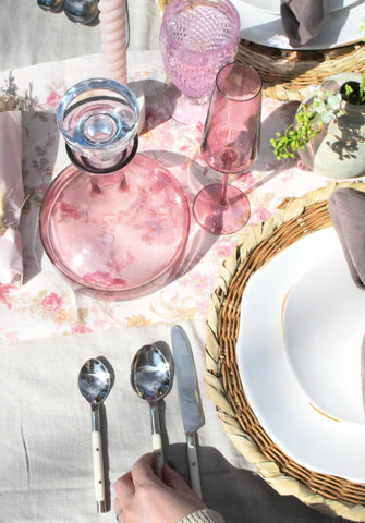 setting the table for an easter tablescape