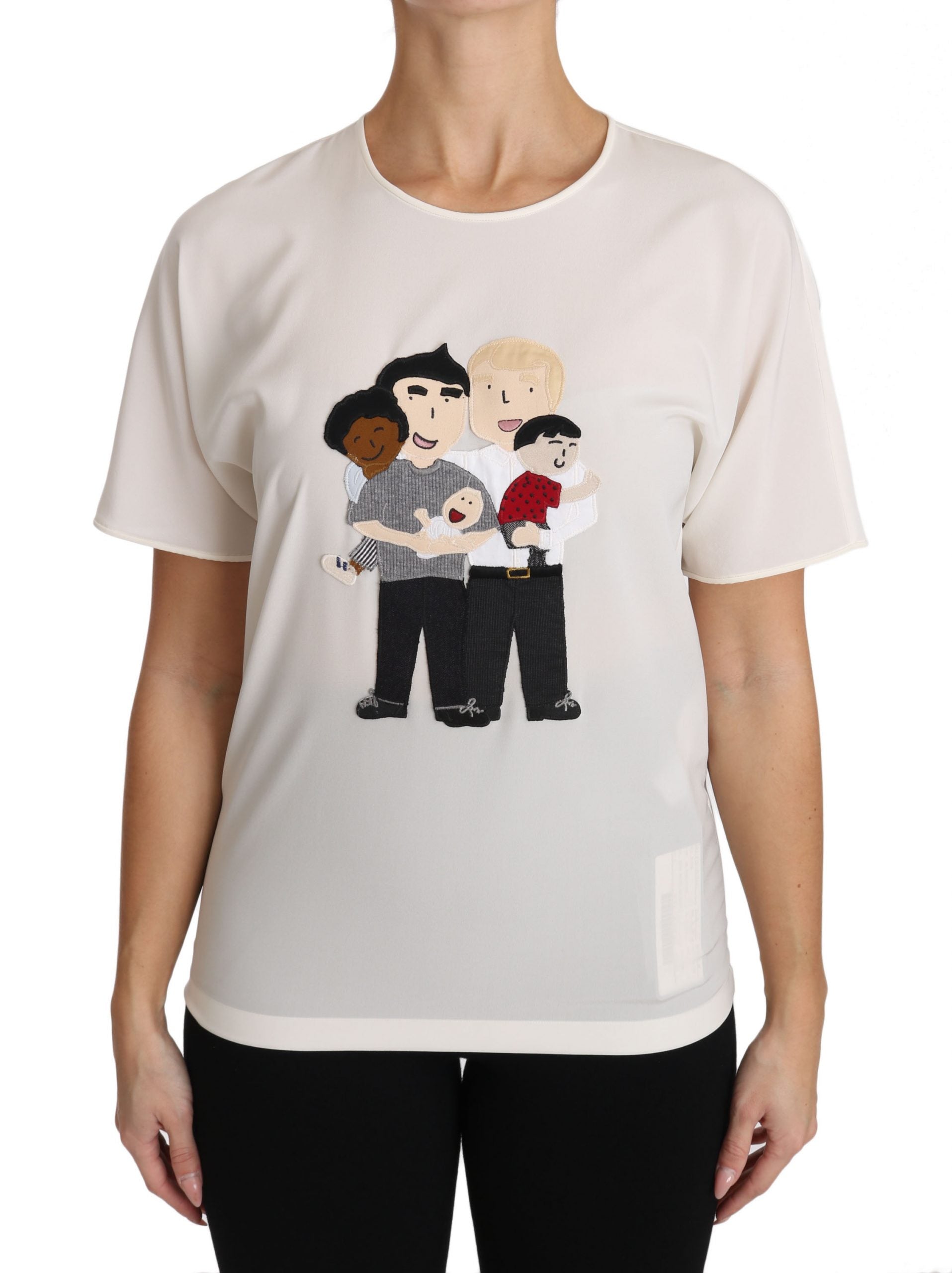 White Silk Stretch #dgfamily T-shirt – Diversitique