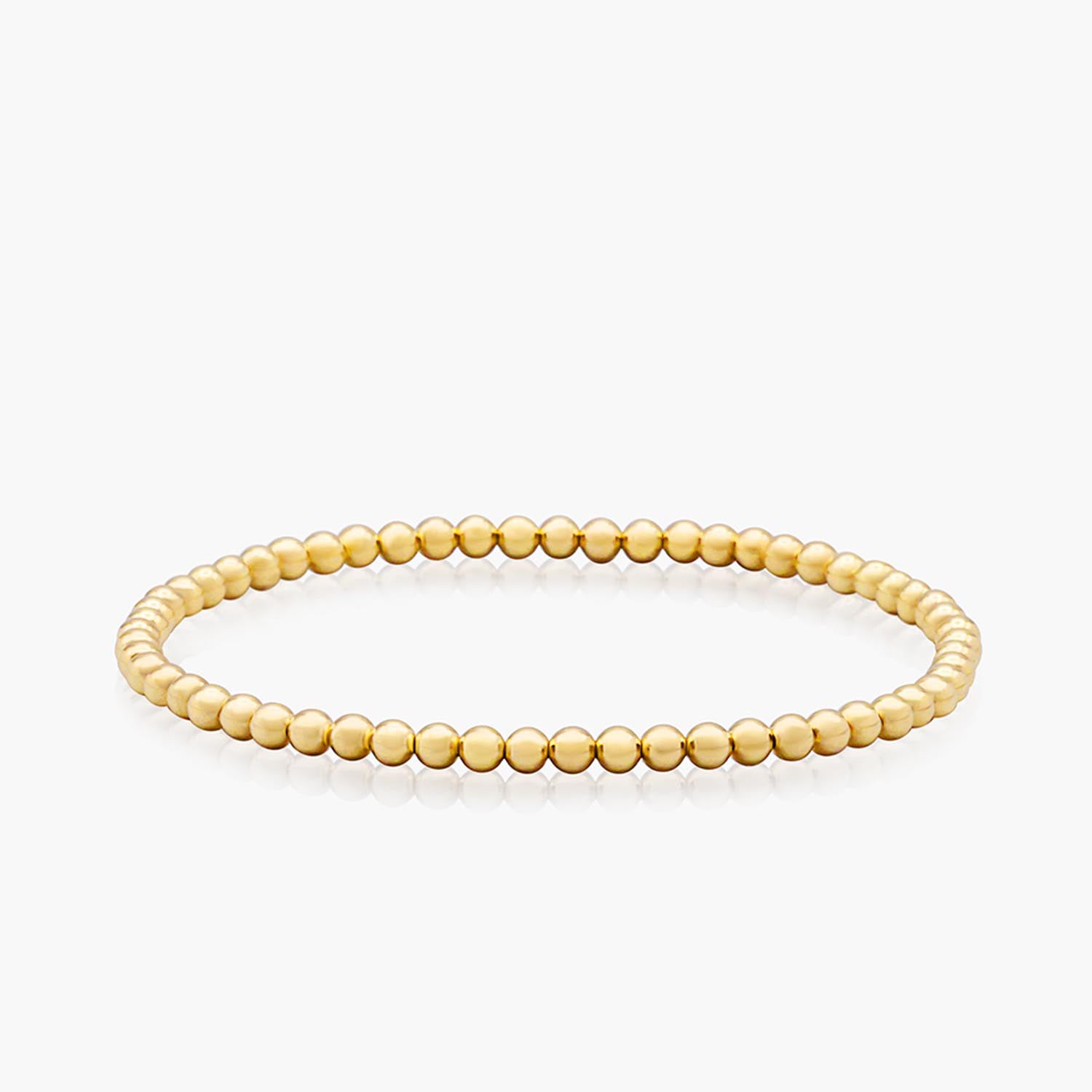 Gold Bead Bracelet 3mm - Leah | Playa Luna Jewelry