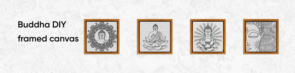 Buddha DIY framed canvas