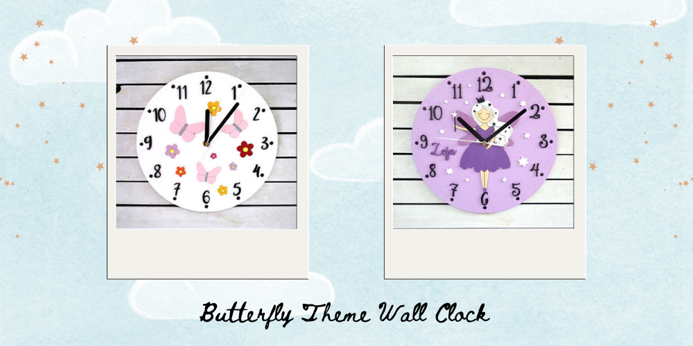 Butterfly Theme Wall Clock