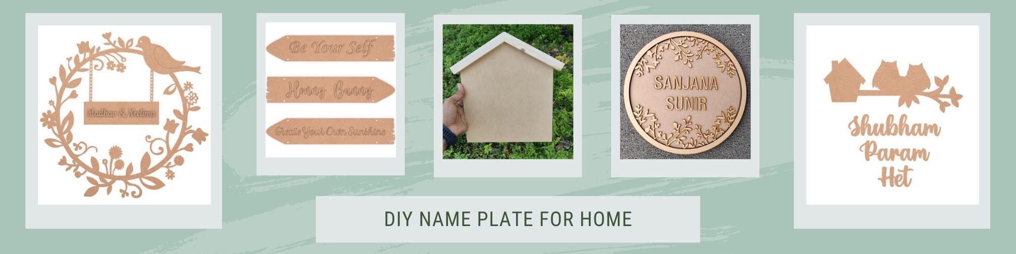 DIY name plate for home
