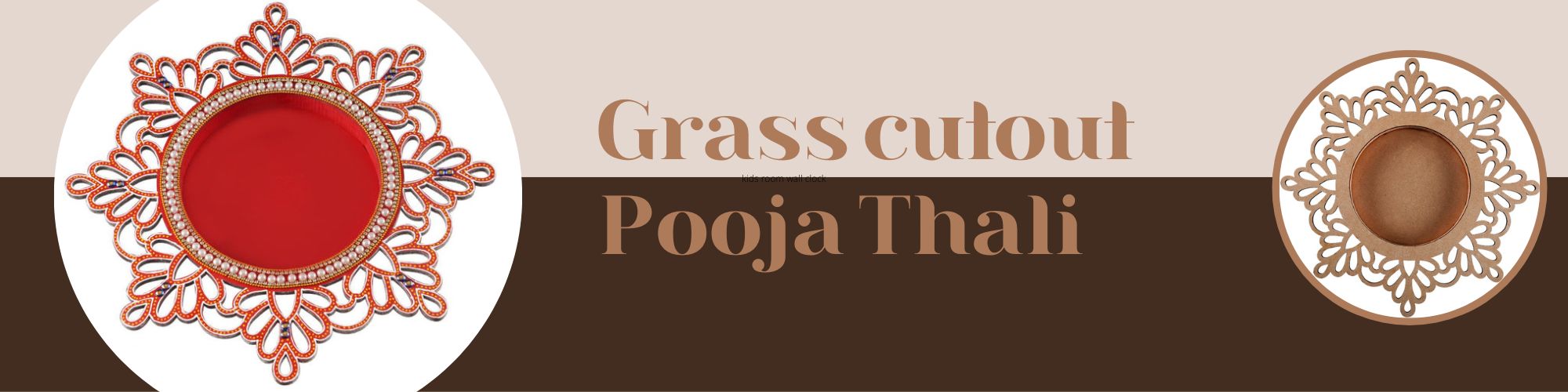Grass cutout Pooja Thali