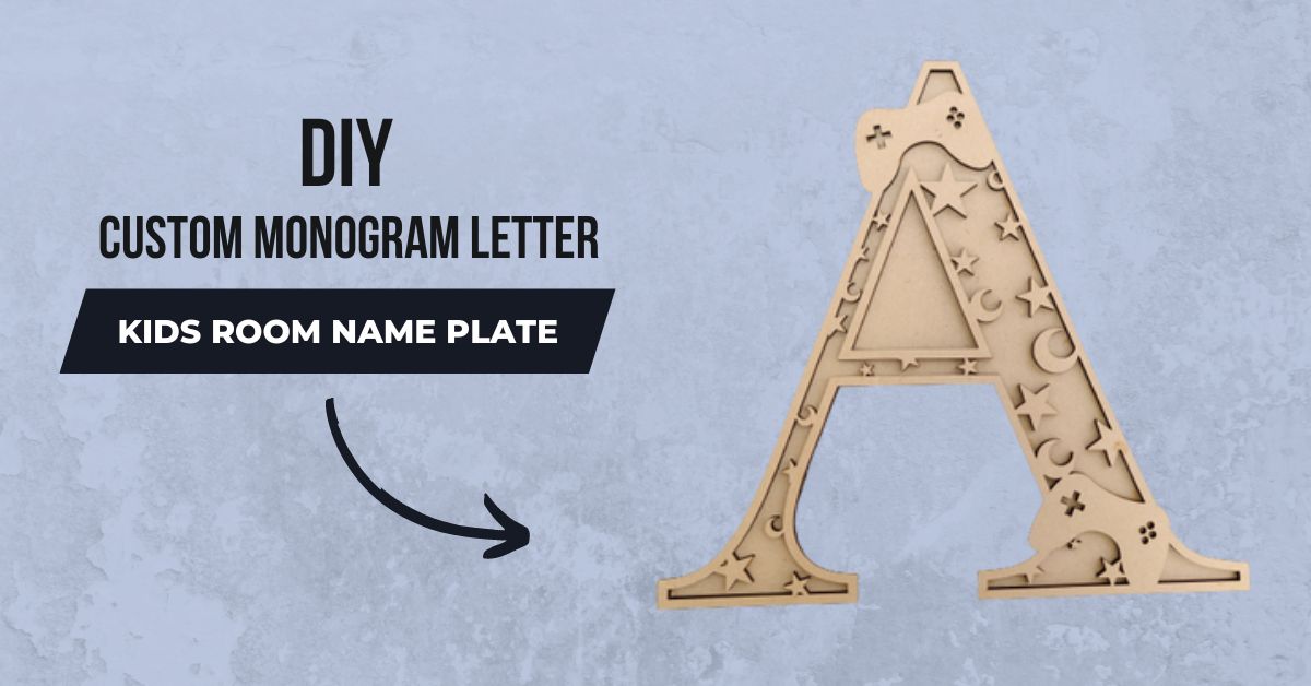 MDF Monogram Letter Cutouts