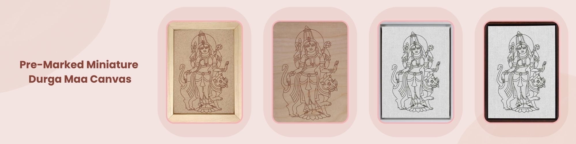 Pre-Marked Miniature Durga Maa Canvas