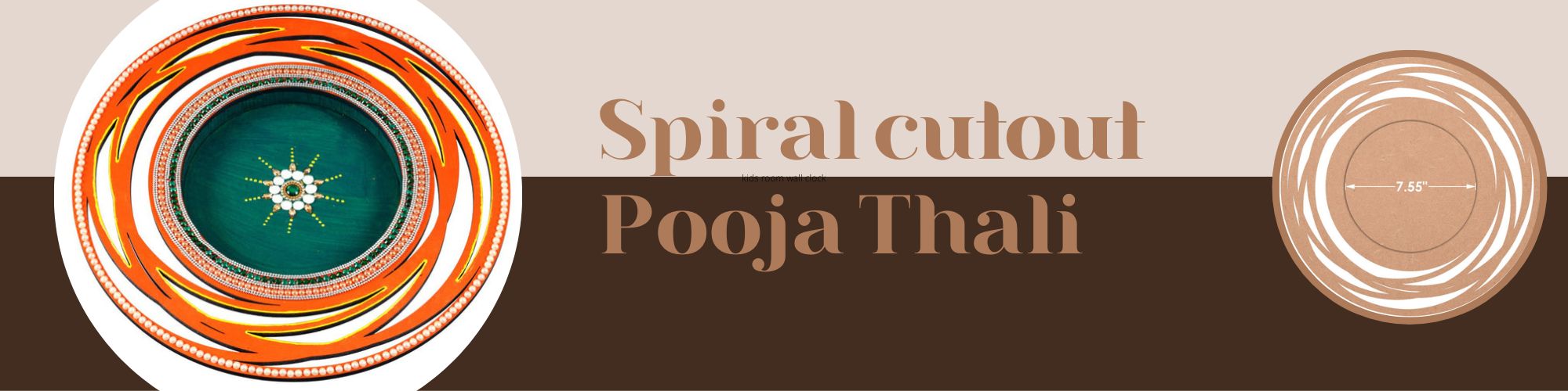 Spiral cutout Pooja Thali