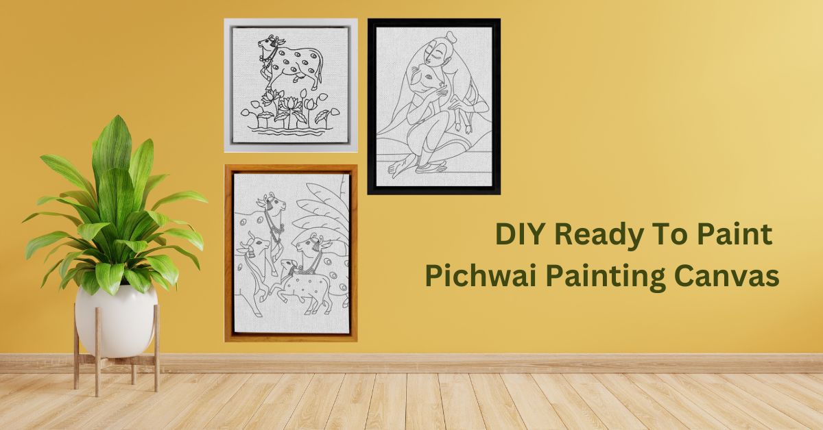 Paint Your Own Pre-Drawn Canvas Kit for Kids, Dragon Theme, DIY