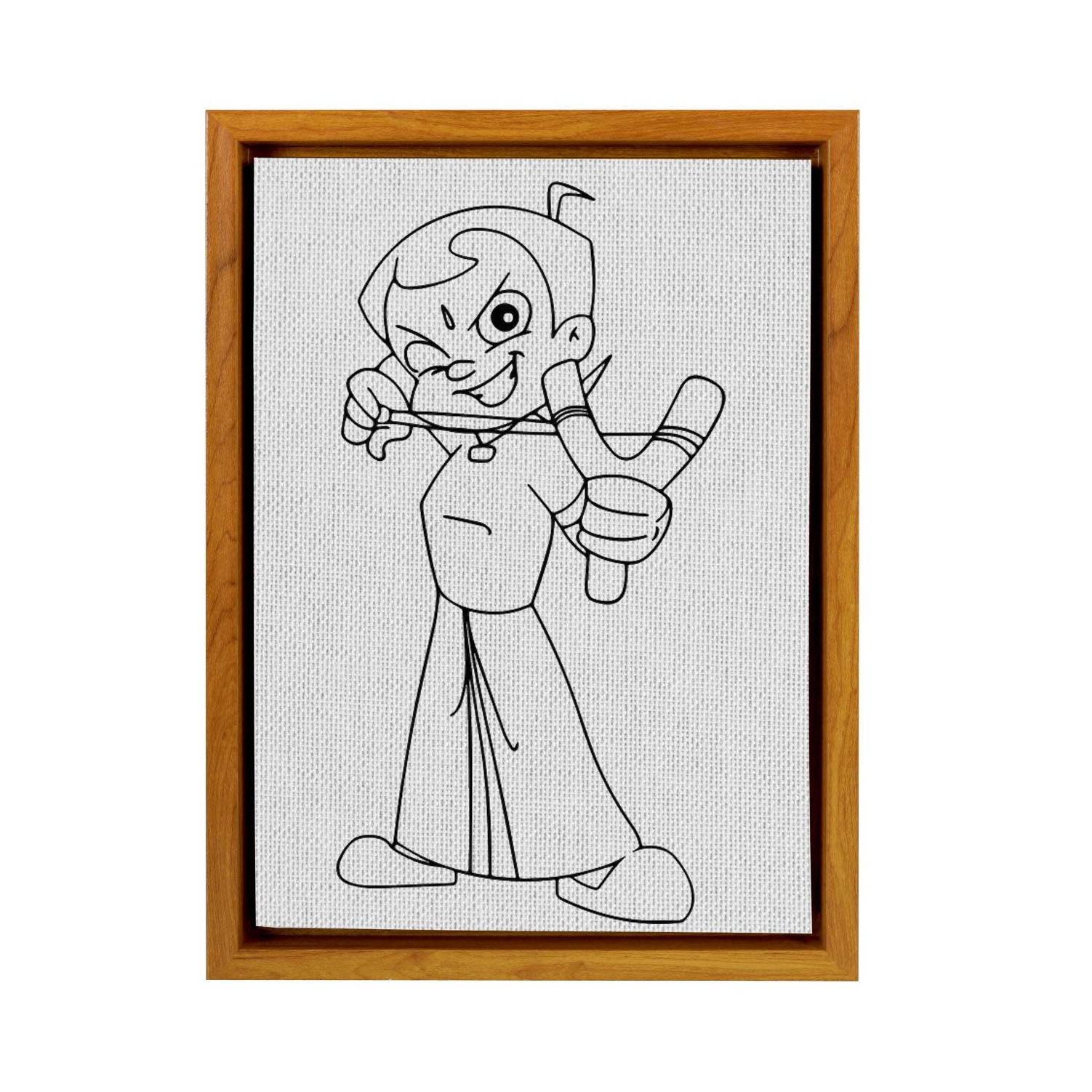 Chhota Bheem DIY Framed Canvas Base for Painting