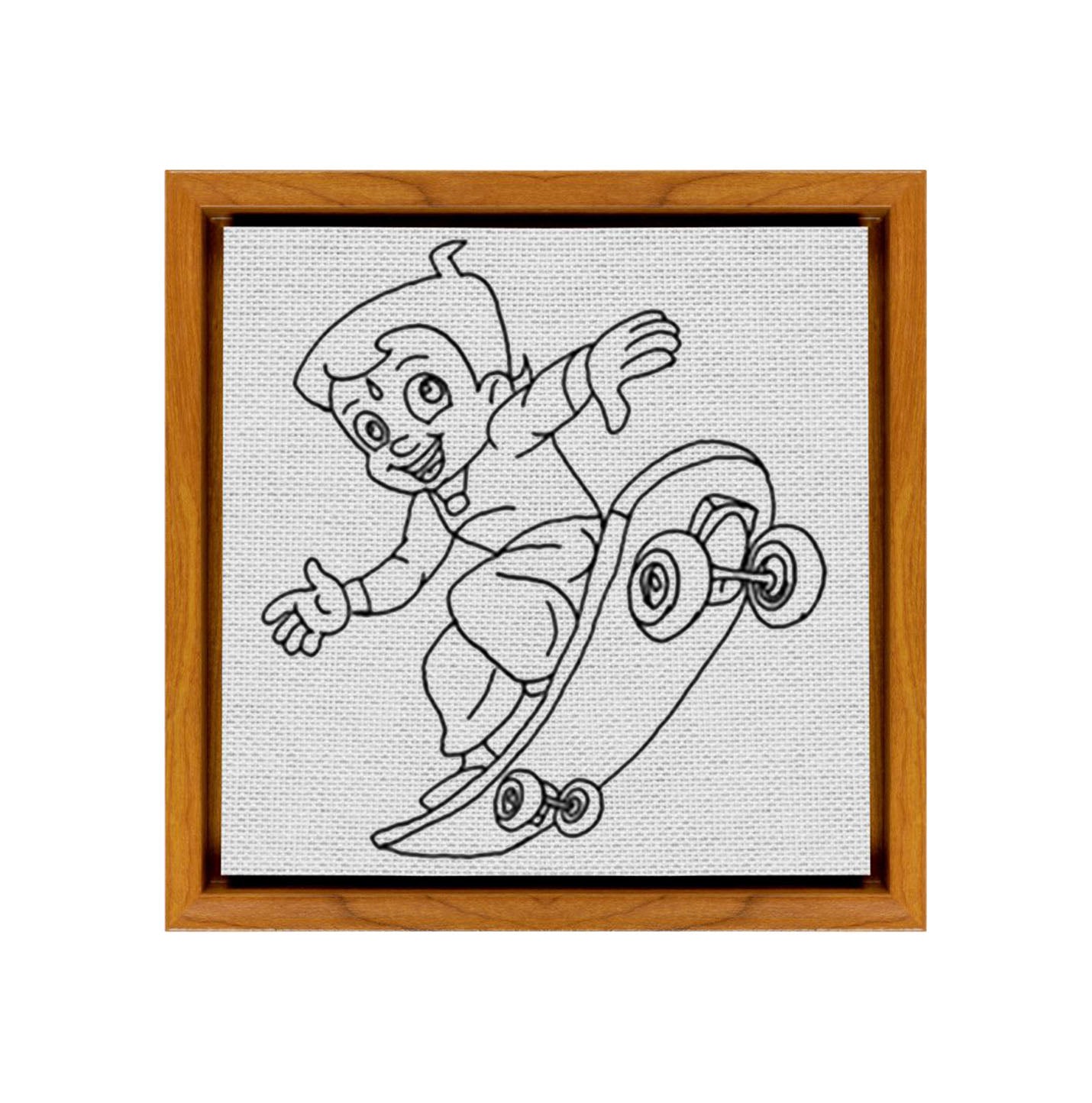 Chhota Bheem DIY Framed Canvas Base for Painting