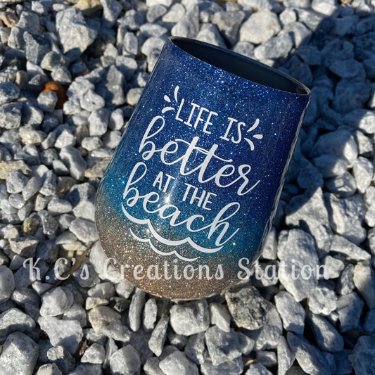 Doradreamdeko 12oz Life Is Better At The Beach, Beach Tumbler