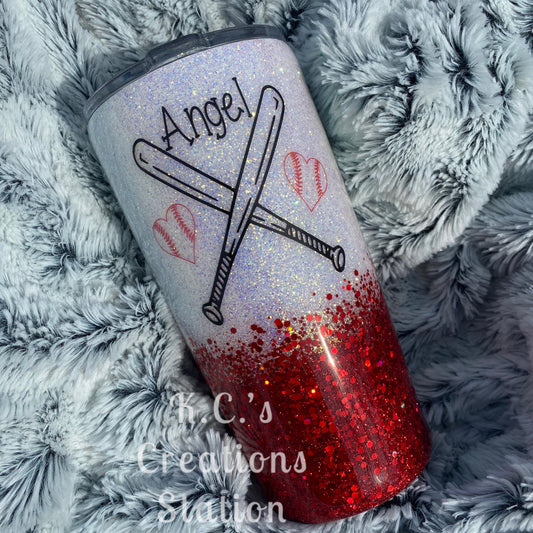 Baseball mom glitter mason jar, baseball mom glitter tumbler, baseball –  K.C.'s Creations Station