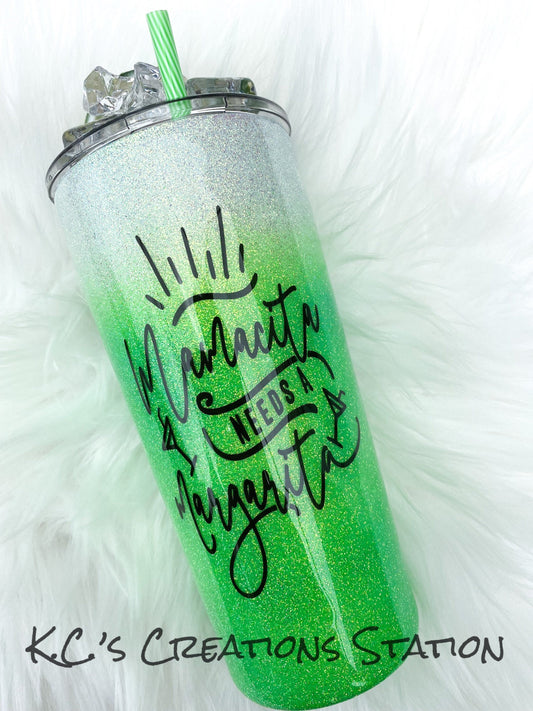 20oz Margarita Tumbler with Ice Topper — Melissa's Custom Creations