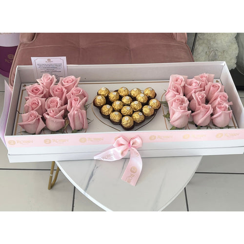 Heart 12 Roses + Chocolate Ferrero Florist Orlando FL, Delivery Free –  Fresh Flowers Orlando