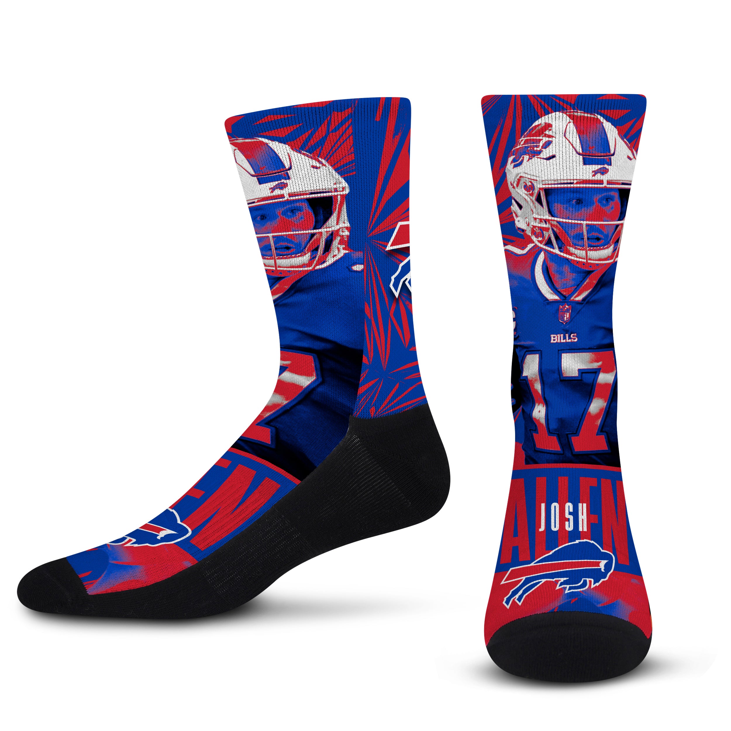 For Bare Feet Buffalo Bills Rainbow Cozy Socks