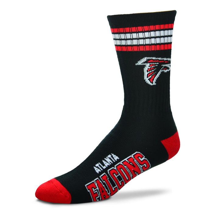 For Bare Feet Men's Atlanta Braves Striped Crew Socks