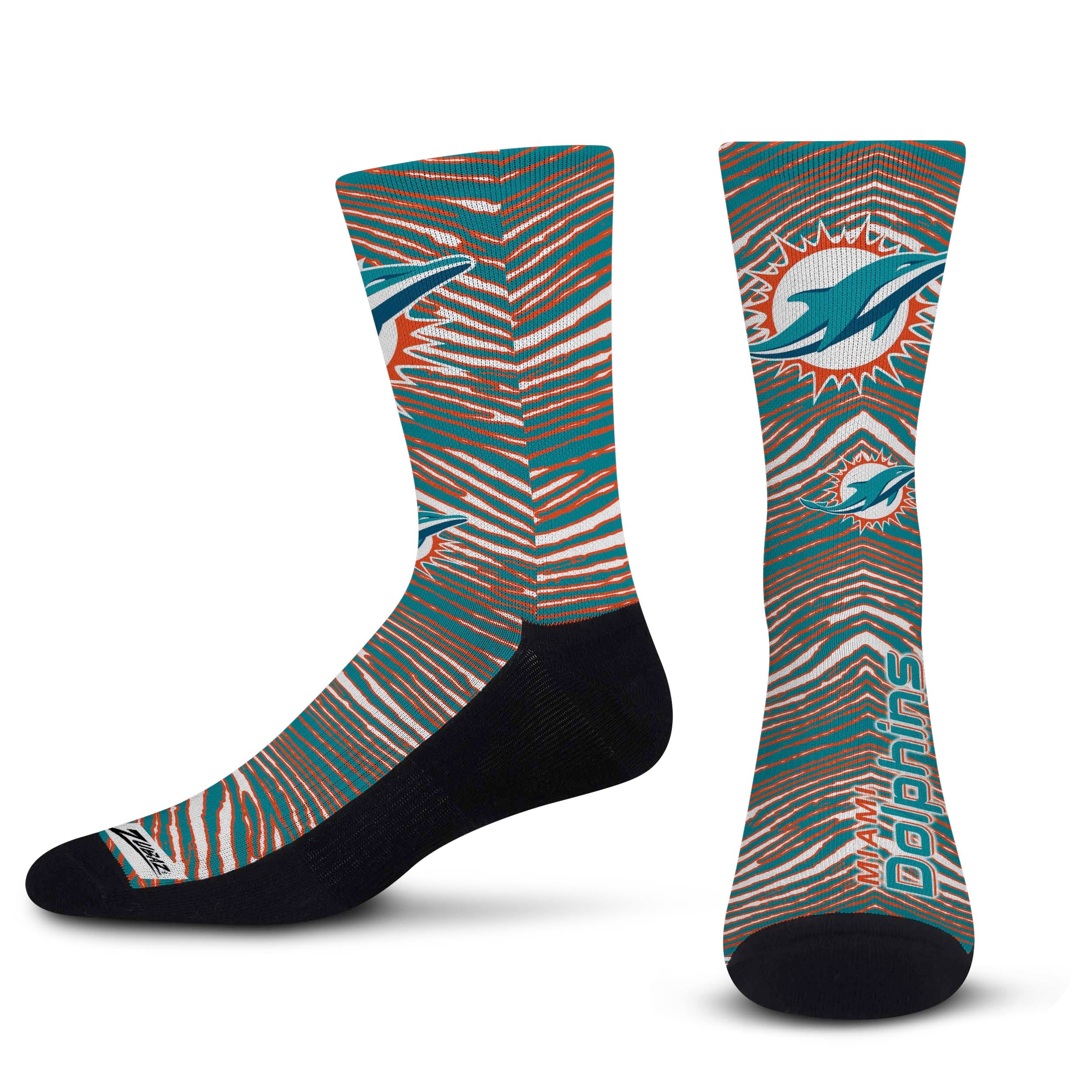 Officially Licensed MLB Miami Marlins Poster Print Socks, Size Small/Medium | for Bare Feet