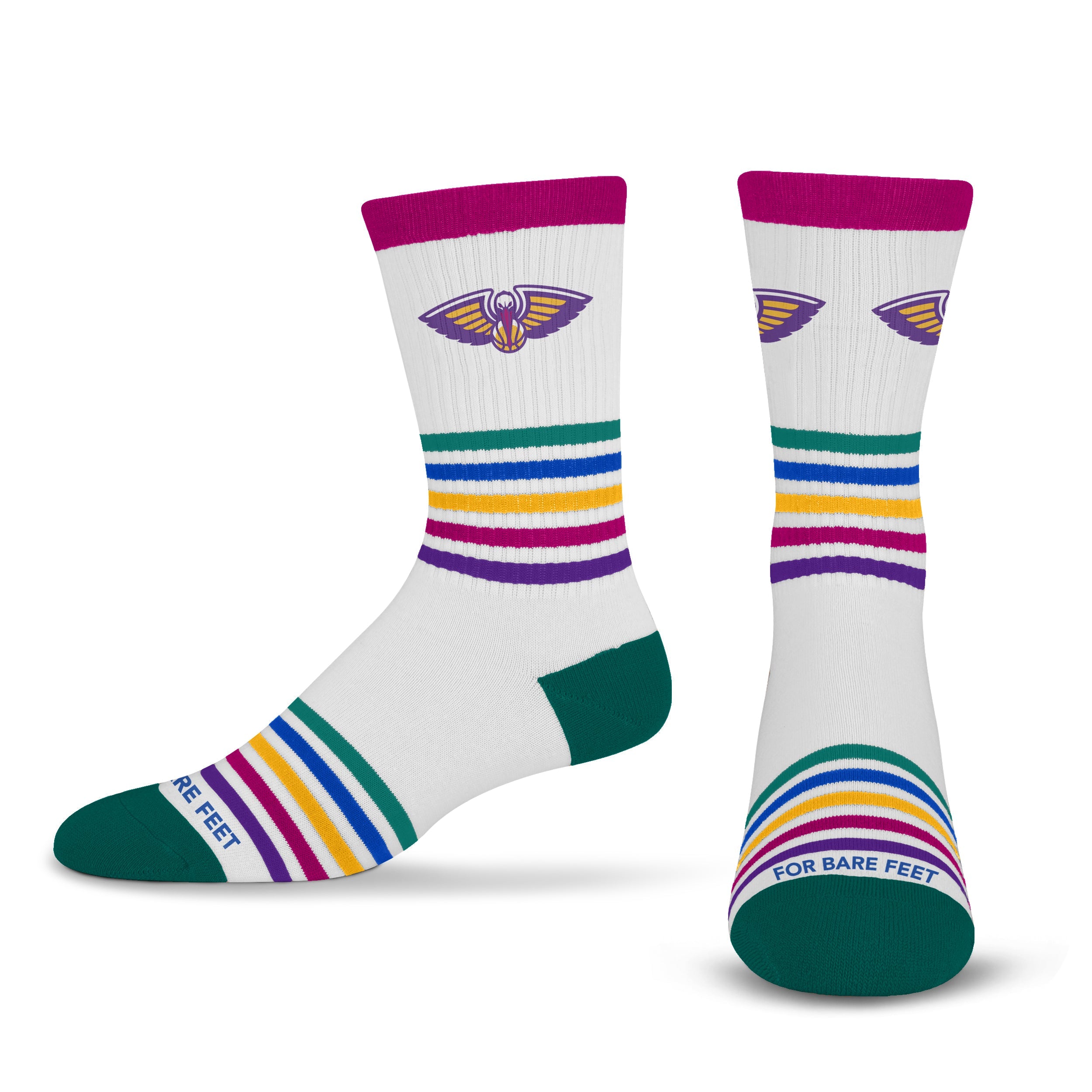 Officially Licensed MLB Miami Marlins Pinstripe Socks, Size Small/Medium | for Bare Feet