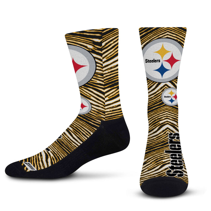 Officially Licensed MLB Pittsburgh Pirates Zubaz Fever Socks, Size Small/Medium | for Bare Feet