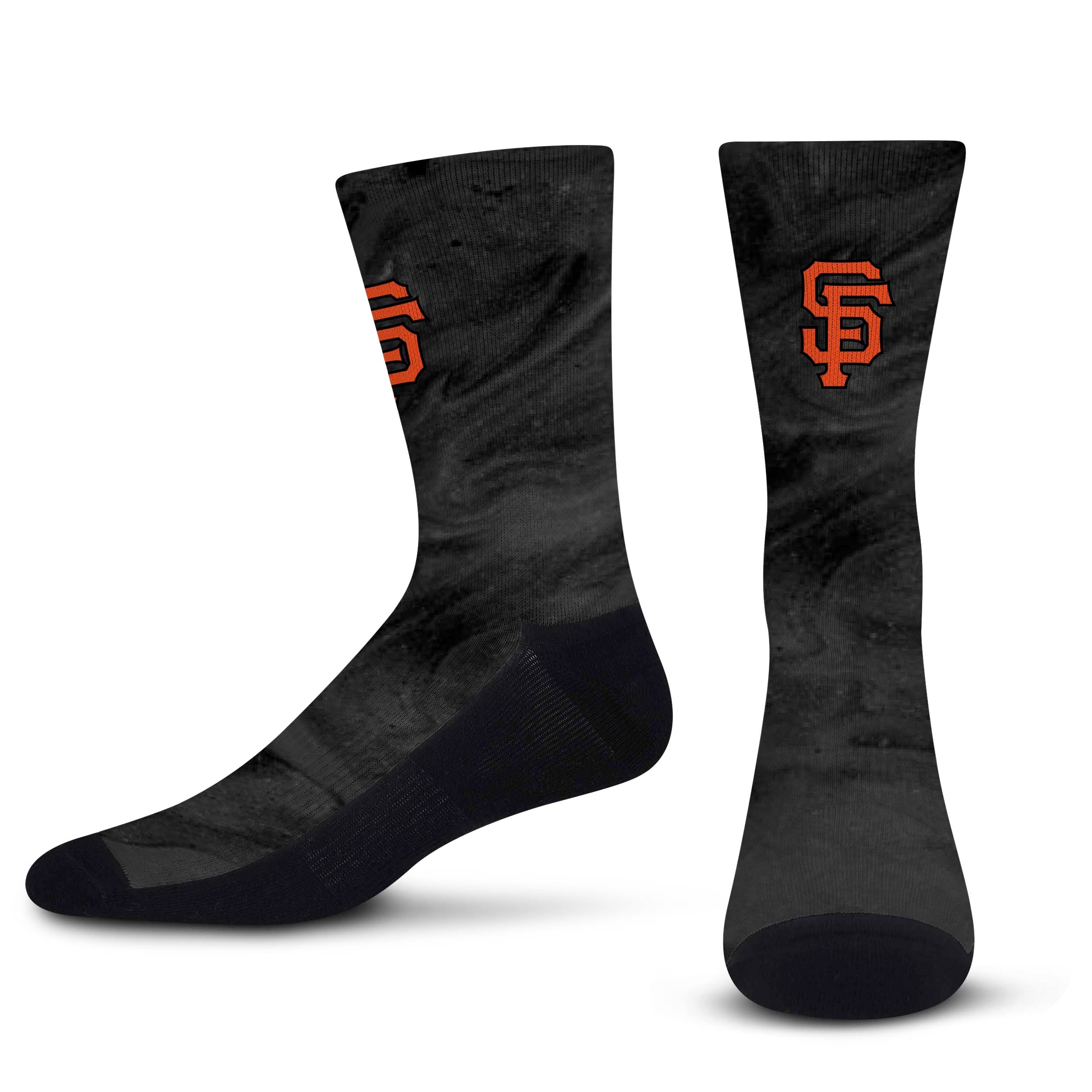 For Bare Feet Youth San Francisco Giants 5 Stripe Logo Crew Socks