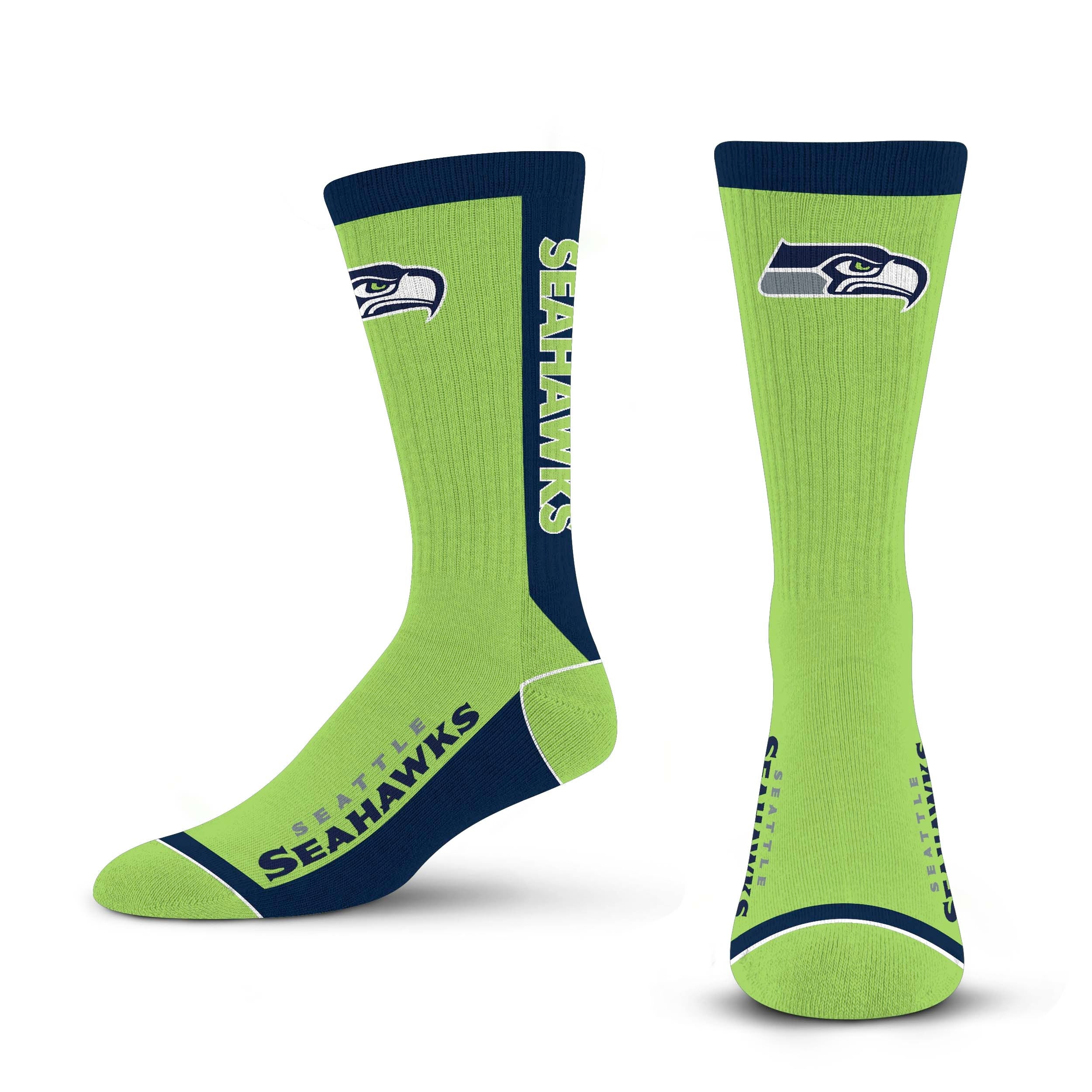Officially Licensed NFL Seattle Seahawks MVP Socks, Size Large | for Bare Feet