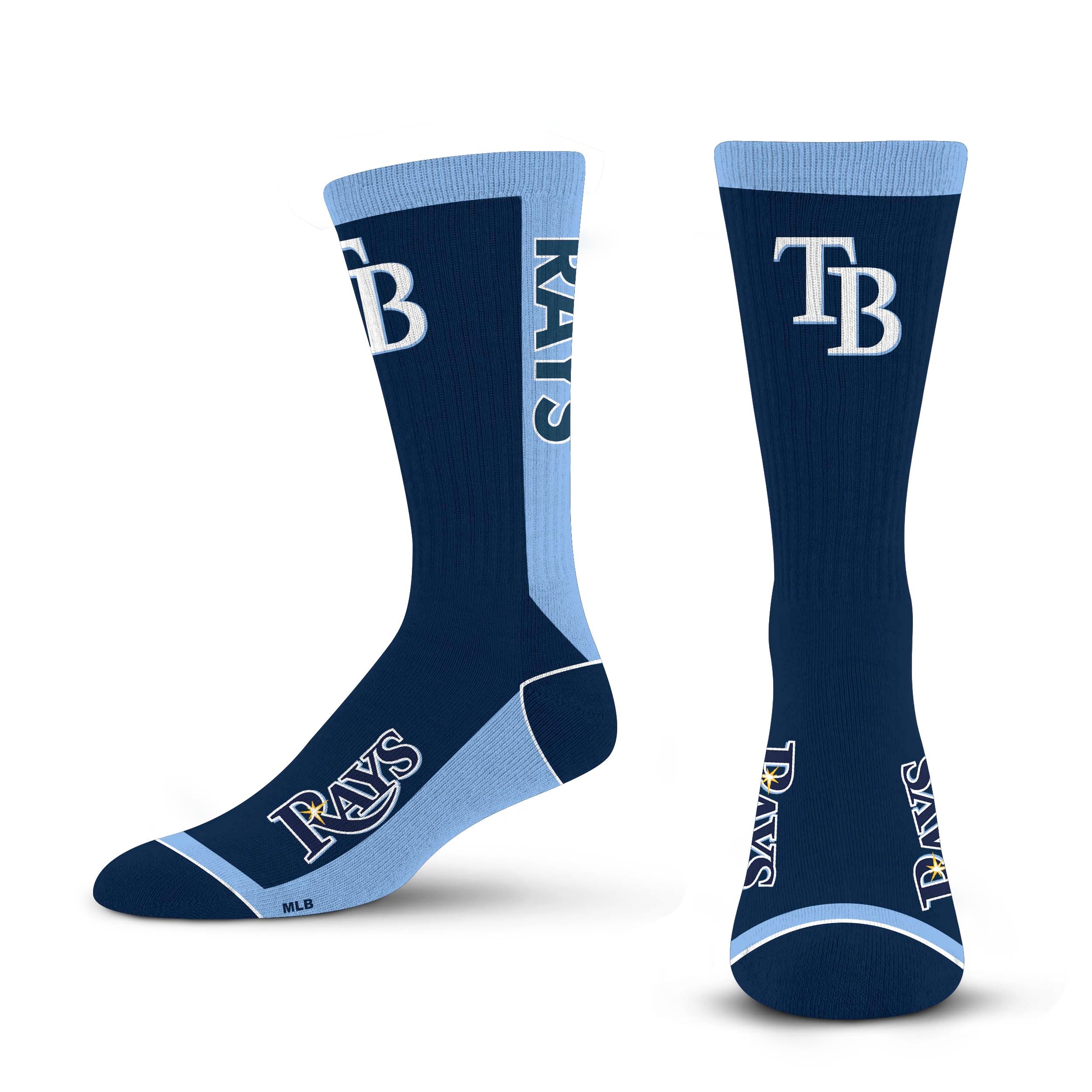 Officially Licensed MLB Tampa Bay Rays MVP Socks, Size Large | for Bare Feet