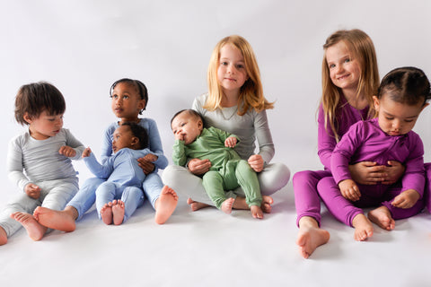 matching bamboo pajamas for baby and toddler