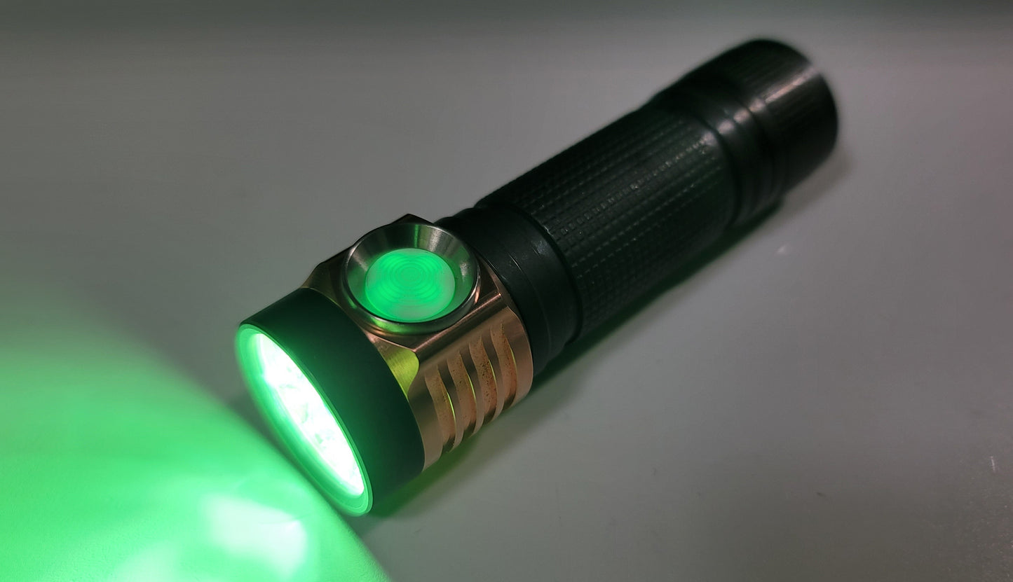 Emisar D4v2 Titanium Black Oil Osram W2 GREEN High Power Led Flashlight