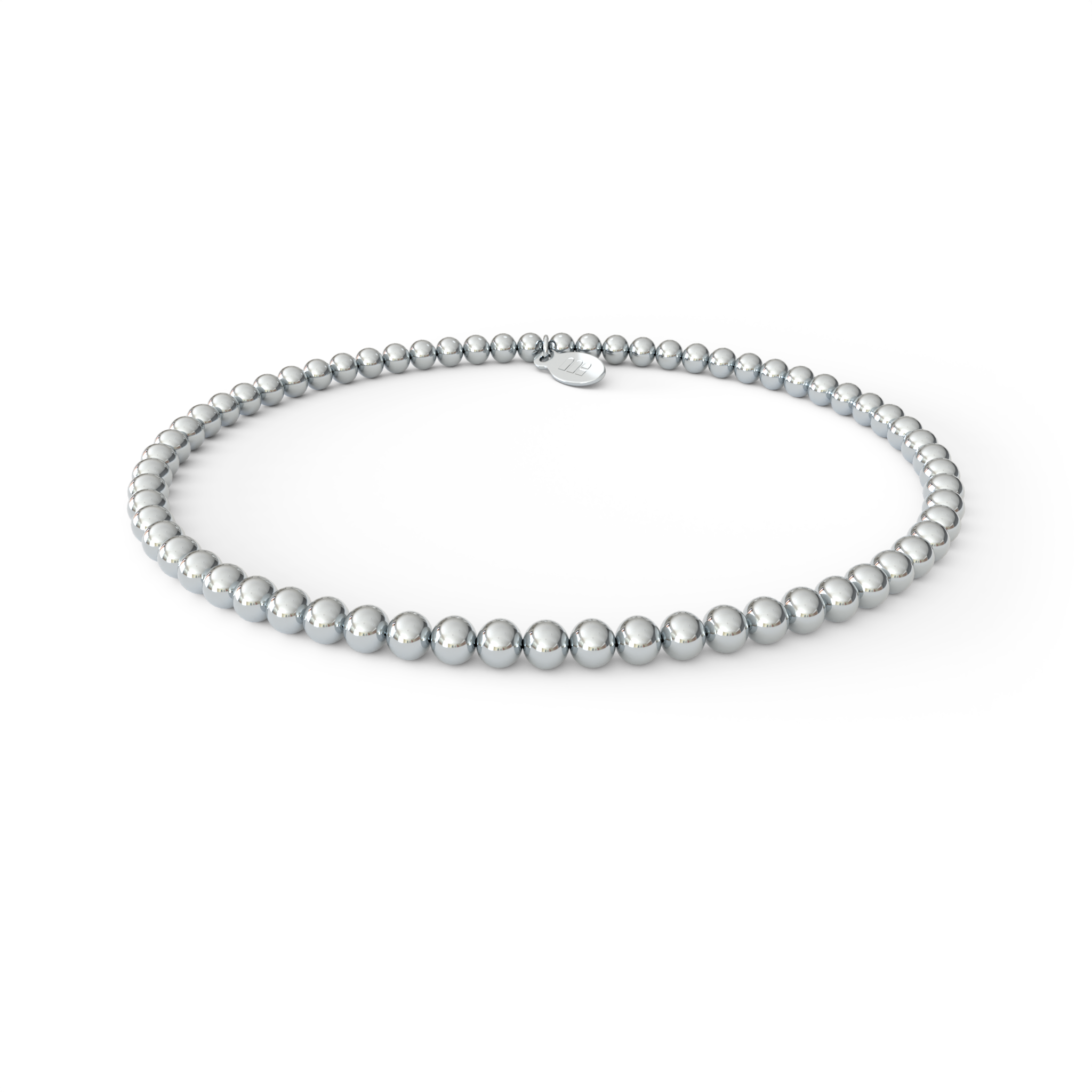 Stretchy Kindness Adult Bracelet (3mm Beads) 7 Inches / Sterling Silver