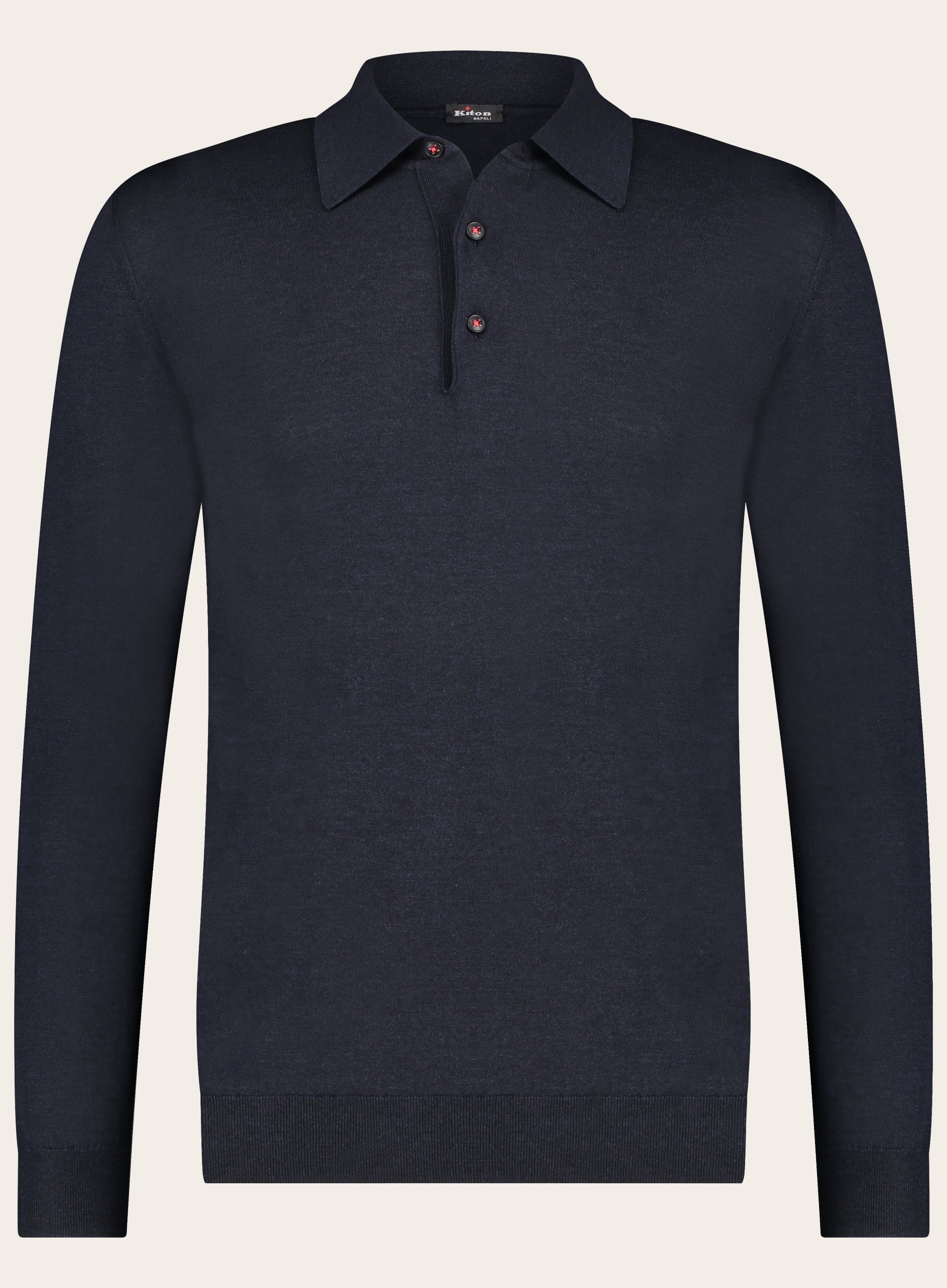 Lange mouwen polo van cashmere Kiton