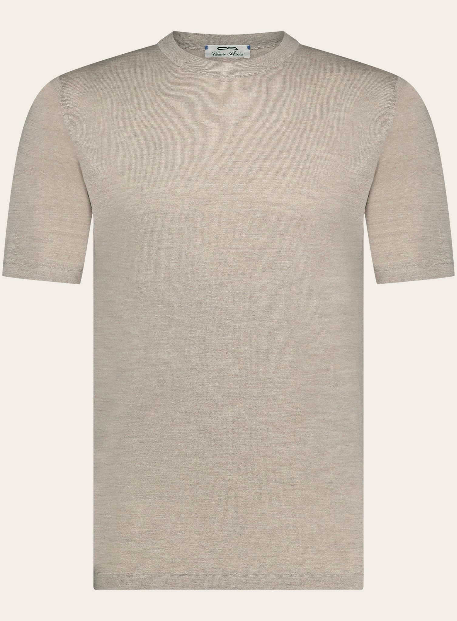 T-shirt van katoen en cashmere Cesare Attolini