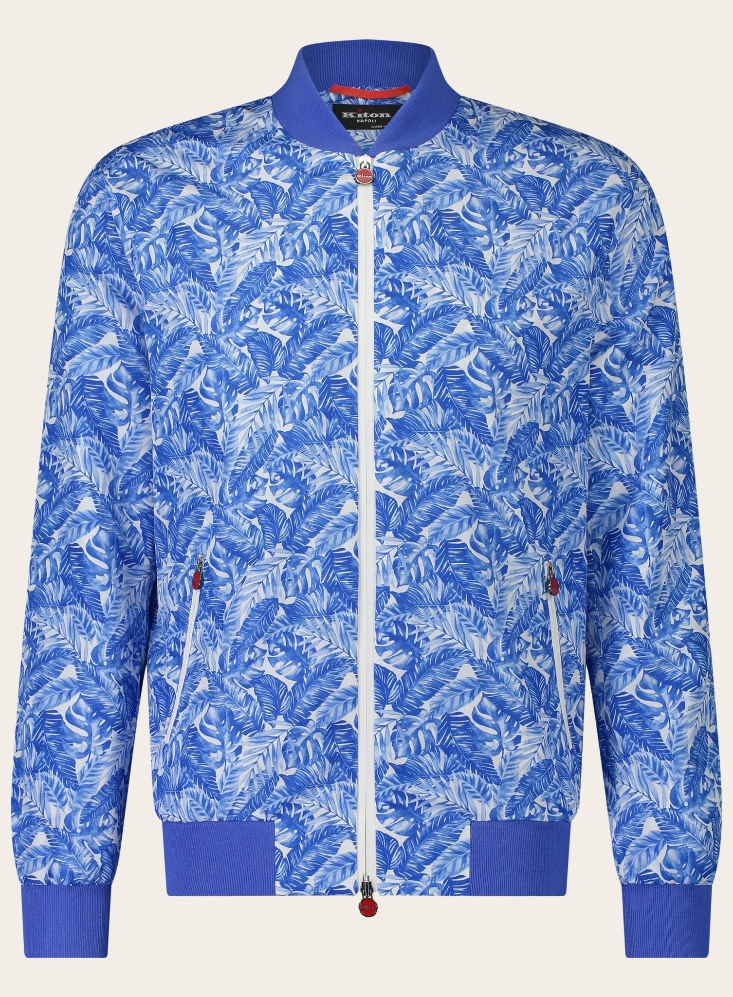 Windbestendige bomberjack met print Kiton