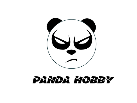 Panda Hobby Vertical Logo Vector Format