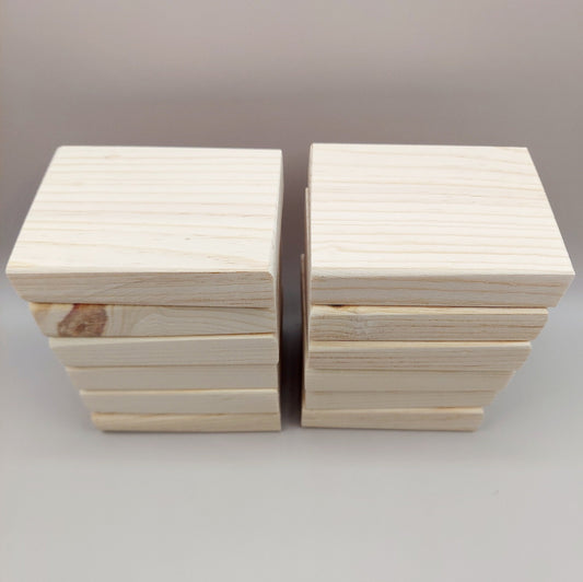 Unfinished Wood Blocks for DIY Crafts, Sign Block, Kids Games (5x5