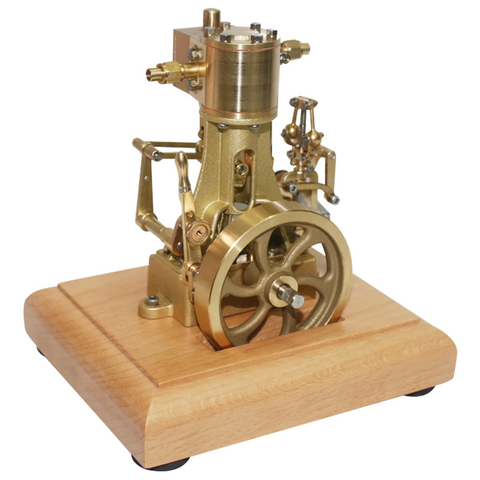 M31 1.85CC Mini Retro Vertical Single-Cylinder Reciprocating Double-Acting Steam Engine Model Toys With Speed Reducer