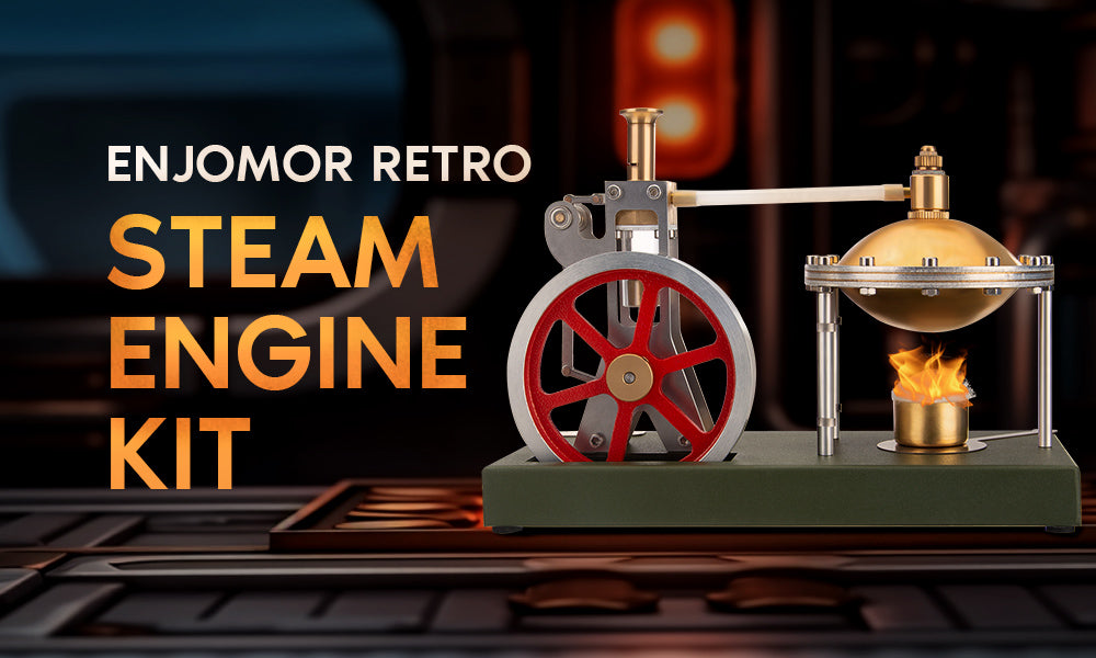 ENJOMOR Retro Steam Engine Kit