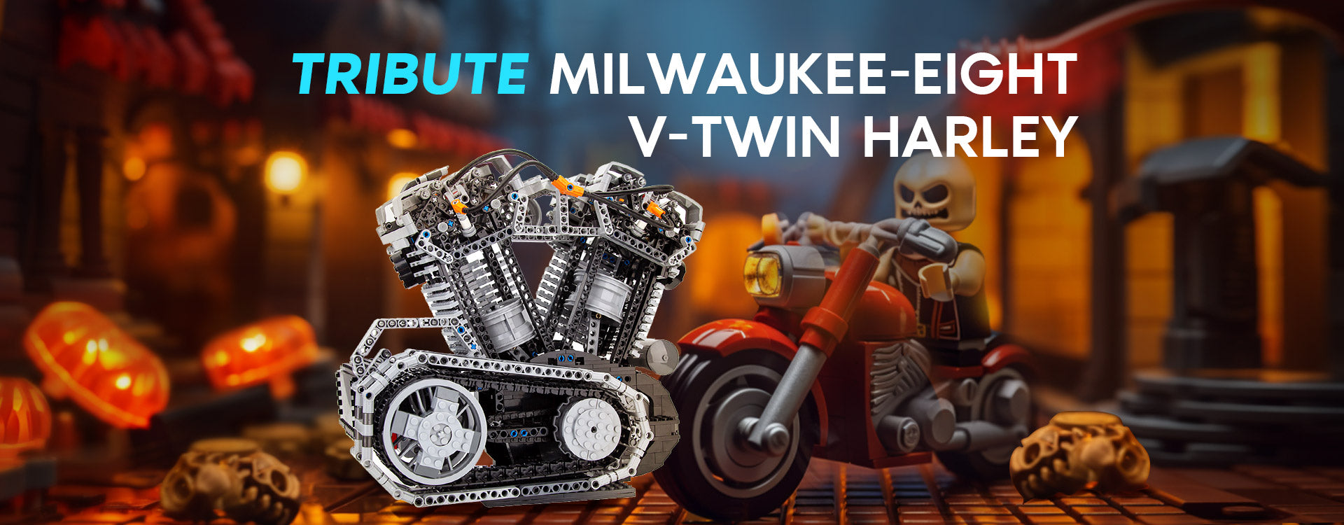 Milwaukee-Eight V-Twin MOC Motor Engine Model Set