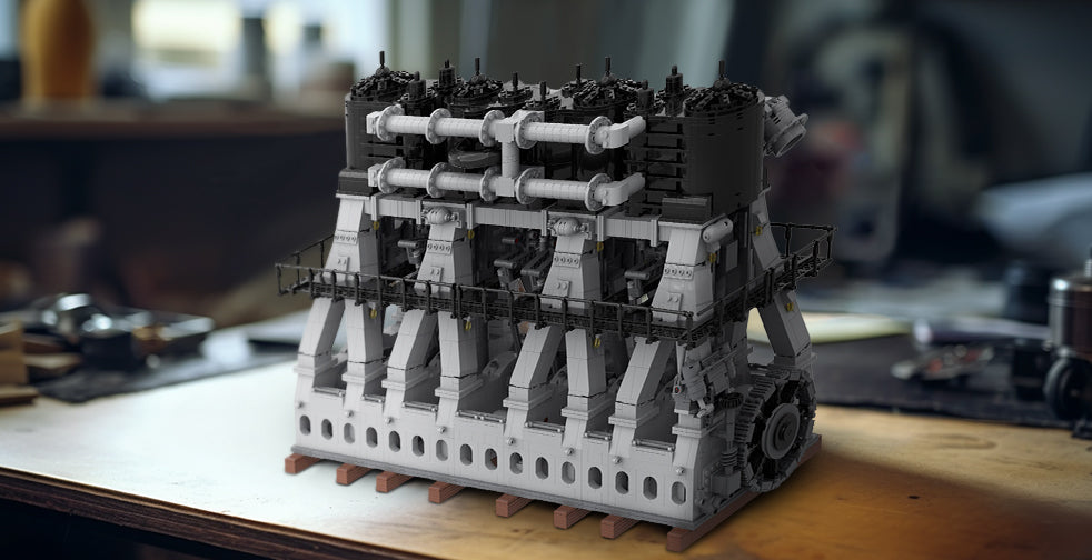  MOC Titanic Steam Brick Engine Model Set