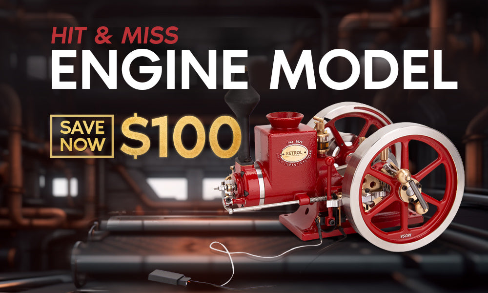 RETROL HM-01 7cc Antique Hit and Miss Model - Working 4-Stroke Horizon –  enginediyshop