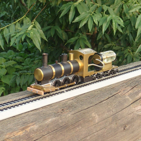 Modelo de tren de vapor Live Steam equipado con un modelo de máquina de vapor oscilante de doble cilindro y simple efecto