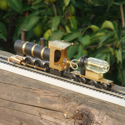 Modelo de tren de vapor Live Steam equipado con un modelo de máquina de vapor oscilante de doble cilindro y simple efecto