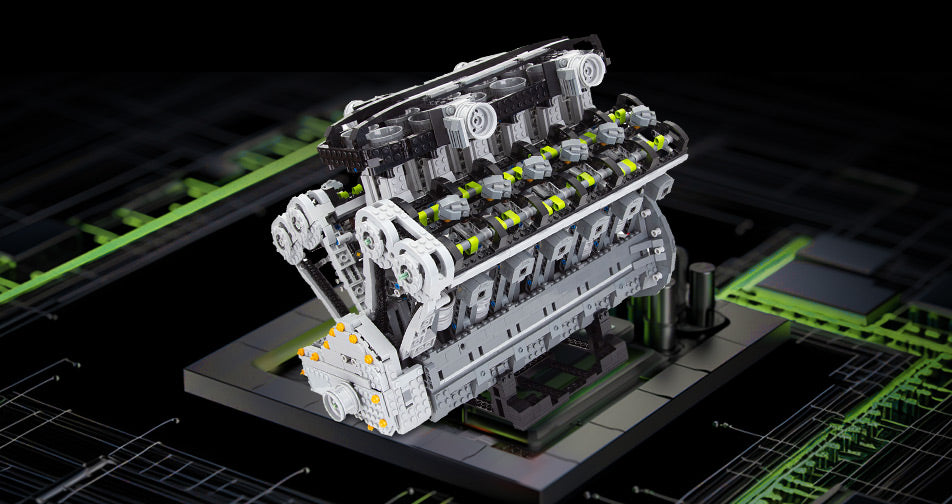 Lamborghini Aventador V12 MOC Brick Engine Model -3679PCS 