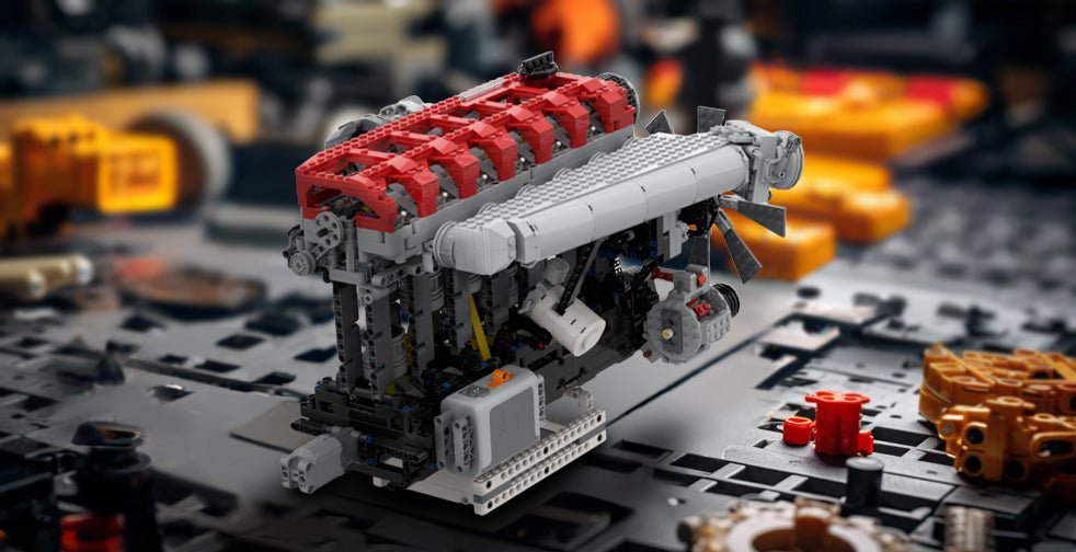 MOC RB-30 6-Cylinder Bricks Engine Model 