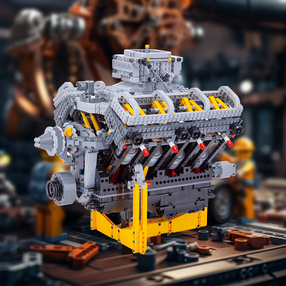 CHEVY Small Block V8 Engine General Motors MOC Building Blocks Engine Model